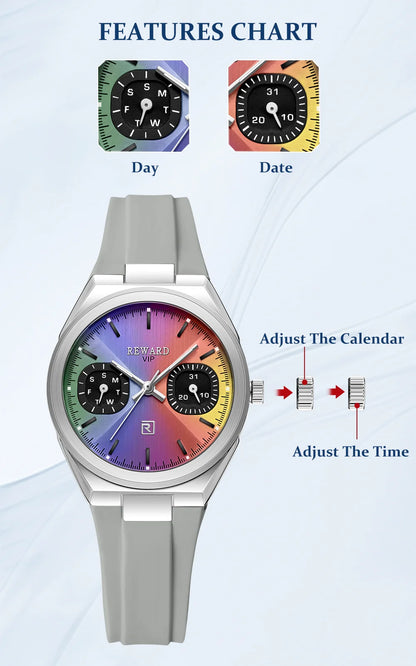 REWARD New Arrival Couple Watch Lady Waterproof Japan Movement High Fashion Silicone Women Quartz Watch