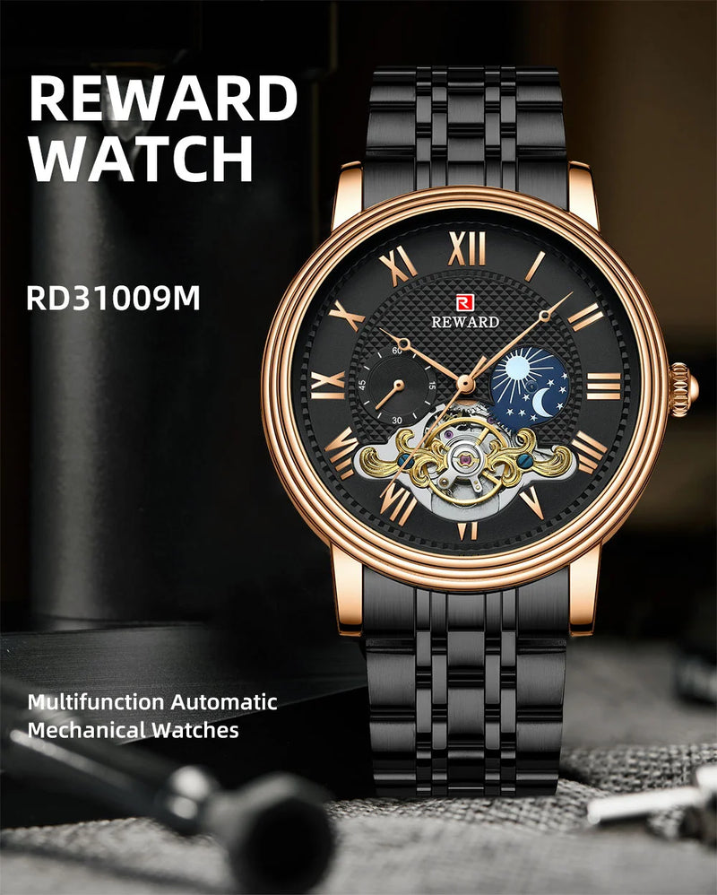 Reward factory watch man luxury automatic 3atm water resistant quartz watches for men 2022 relojes para hombres RD31009M detail view