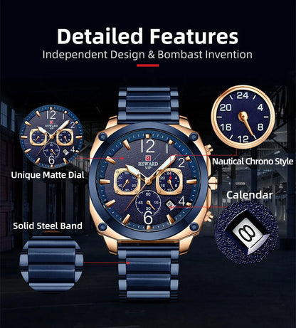 REWARD male luxury watches diving luminous robust day date big man wrist watch factory custom logo Horloge,RD81055M
