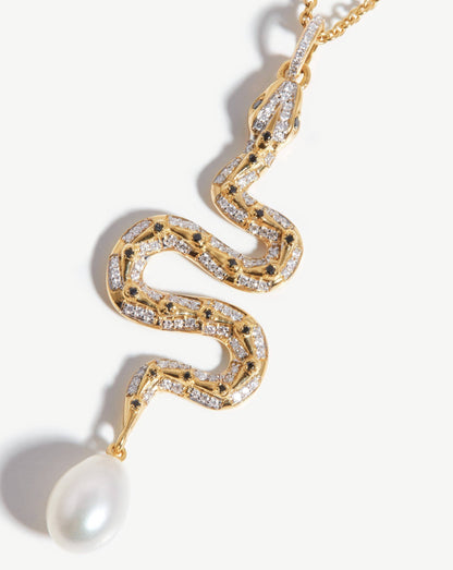 Harris Reed Solid Gold Serpent Necklace
