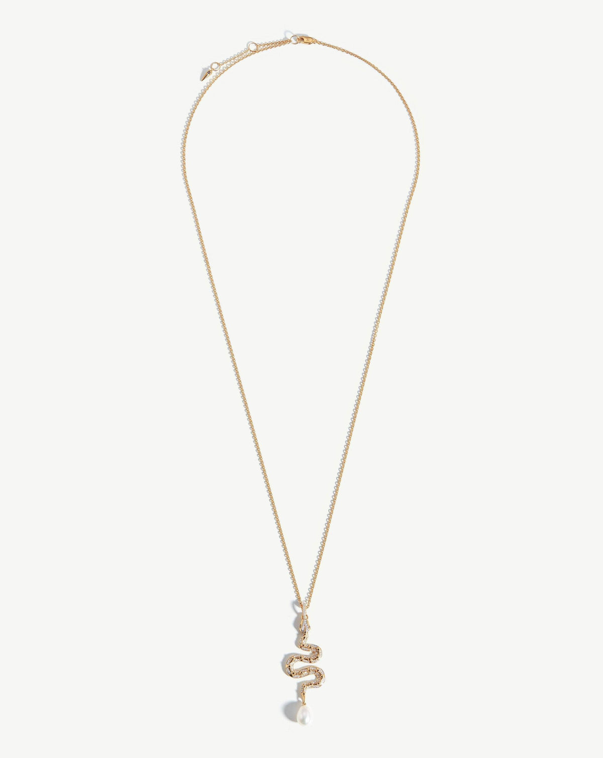 Harris Reed Solid Gold Serpent Necklace