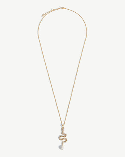 Harris Reed Solid Gold Serpent Necklace