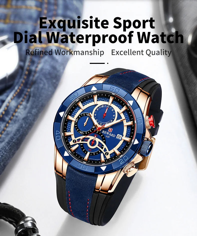 Looking for a stylish and functional watch that can keep up with your active lifestyle? Look no further than our Reward Vip watch RD83013M Sport quartz watch!