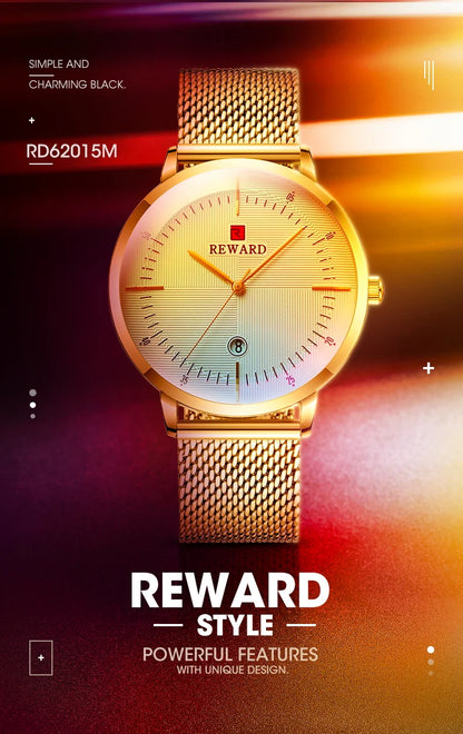 Reward Colorful Laser Changing Glass Men Watch. Featuring a vibrant, color-changing glass and a durable stainless steel strap, this watch is perfect for any sports or outdoor activities, as well as casual and formal occasions.