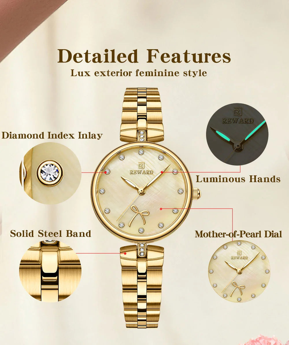 Reward Montre Femme 2022 Ladies Watch Fashion Elegant Watch Women Luxury Luminous 3atm Waterproof Oem Girls Stylish Watch RD21074L