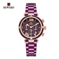 REWARD Hot Brand Luxury Women Watches Fashion Stainless Steel Band Quartz Sport Watch Luminous Ladies Wrist Watch,RD63084L