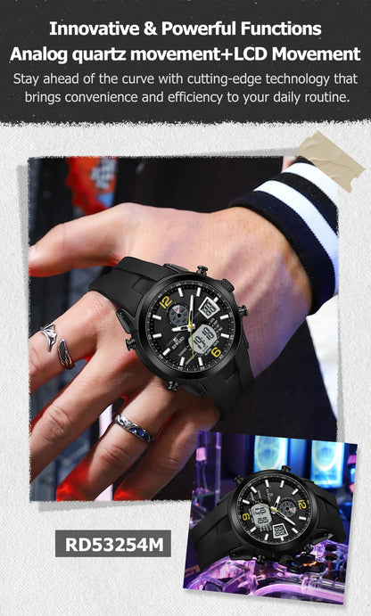 REWARD New digital watches men multi function week date running stopwatch outdoor fashion silicone quartz digital watch